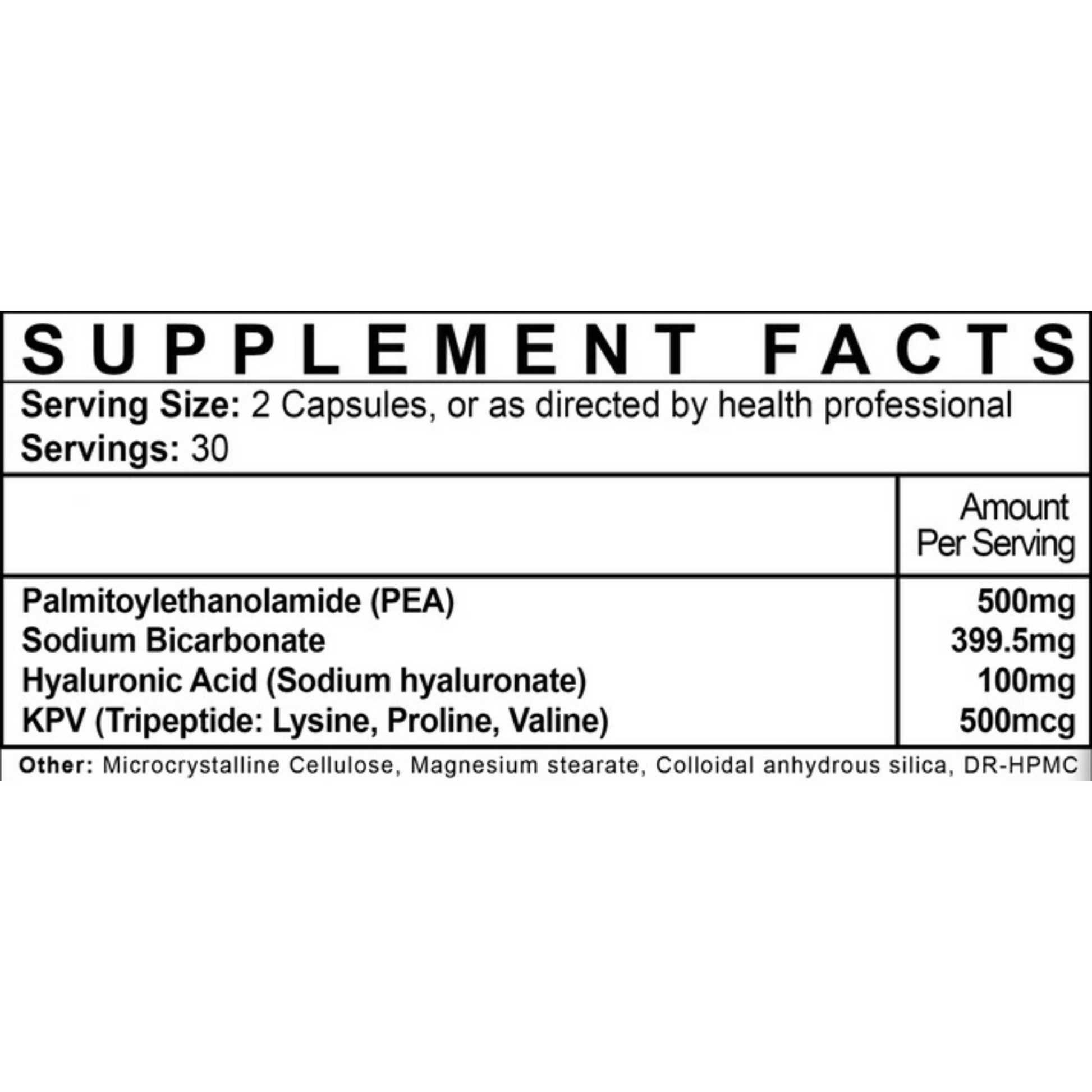 KPV LVLUP Health Ingredients