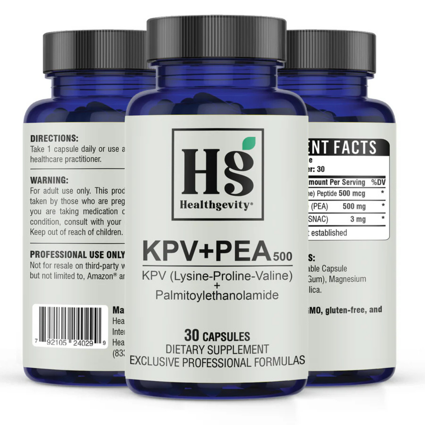 KPV+PEA 500 Healthgevity Bottles