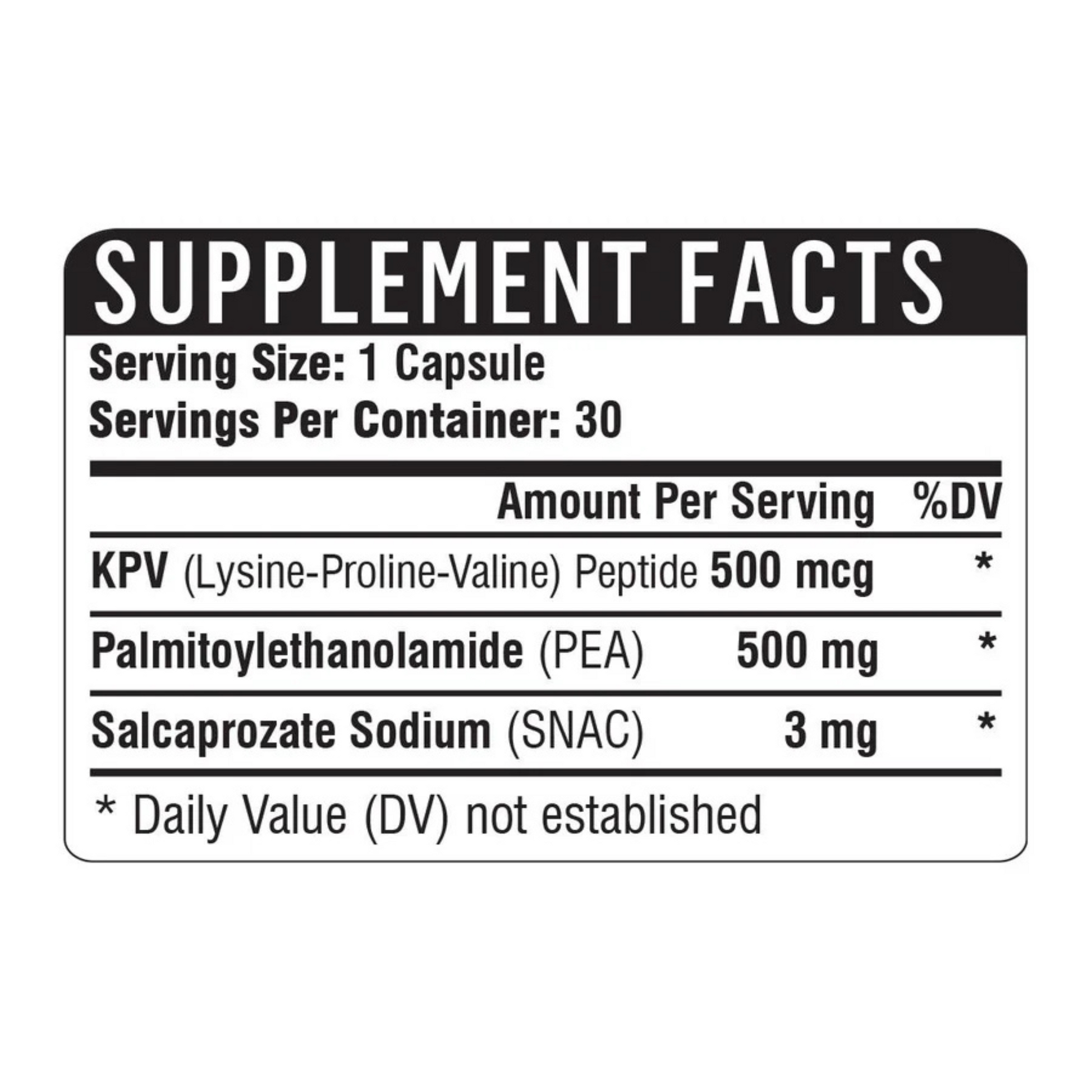 KPV+PEA 500 Healthgevity Ingredients