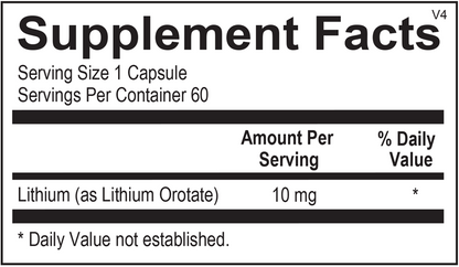 Lithium Orotate by Ortho Molecular