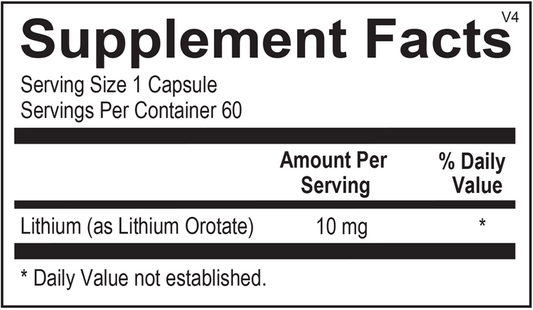 Lithium Orotate by Ortho Molecular