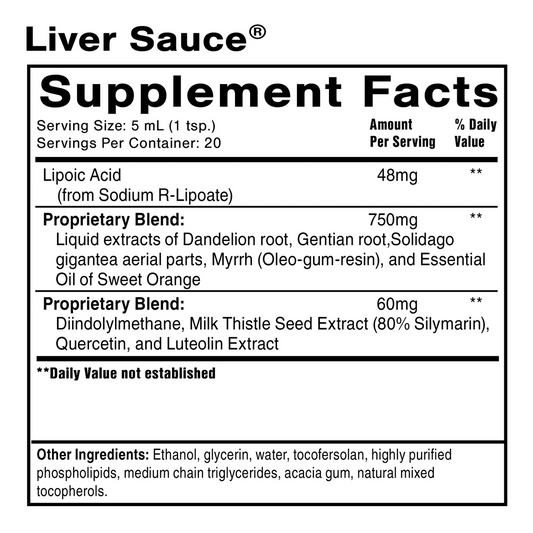 Liver Sauce QuickSilver Scientific Ingredients
