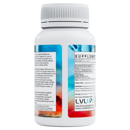 Longevity 5 Amino 1MQ LVLUP Health Side Description