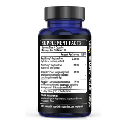 Longevity Healthgevity Supplement Back Label