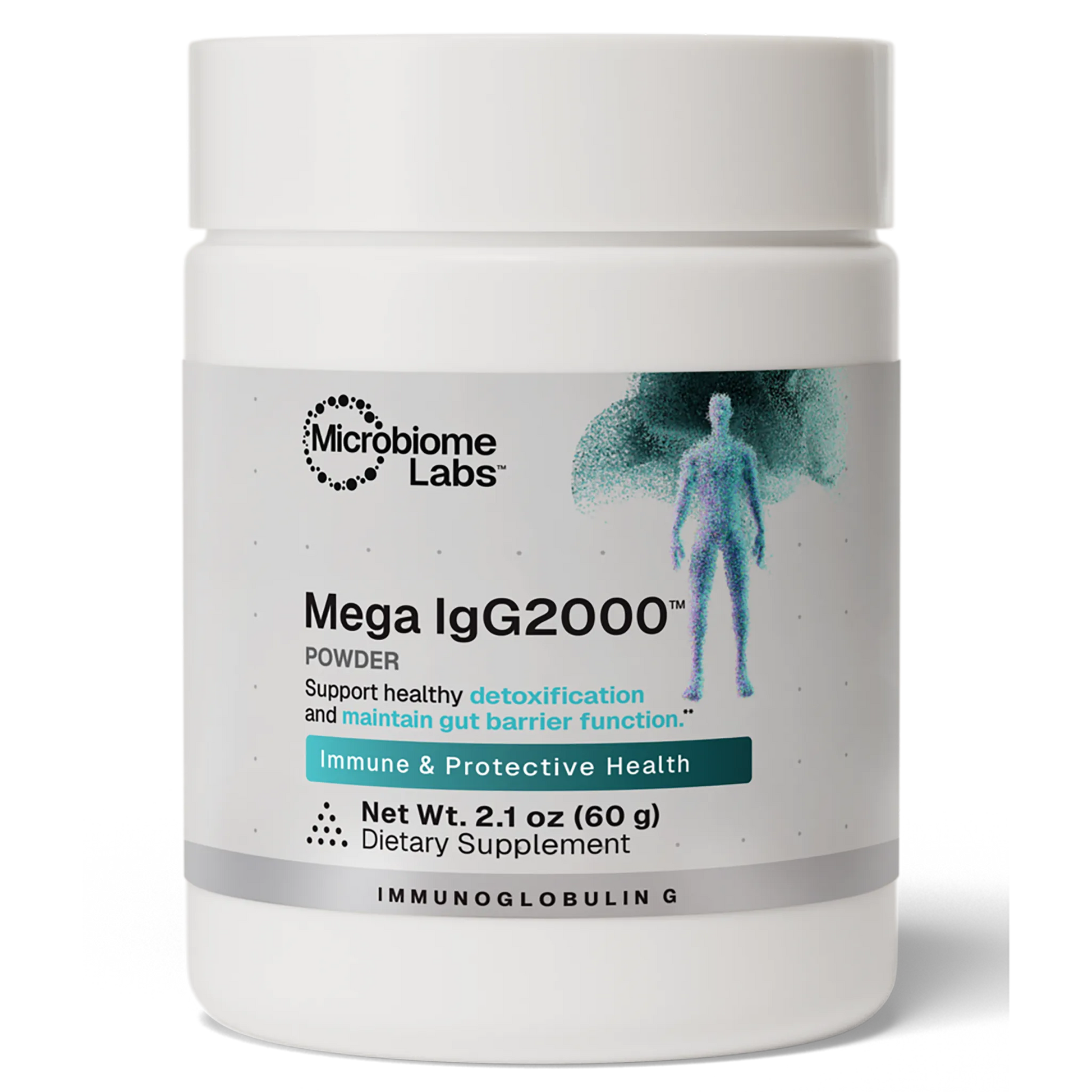 Mega IgG2000 Powder Microbiome Labs Bottle
