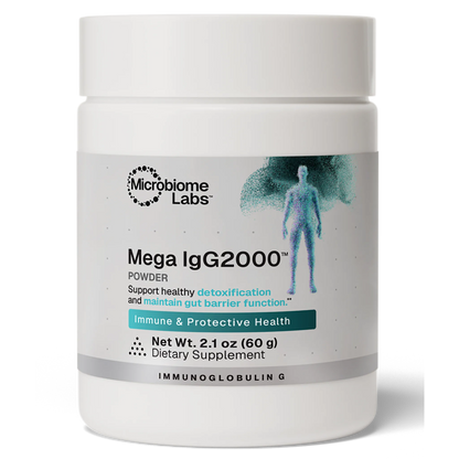 Mega IgG2000 Powder Microbiome Labs Bottle