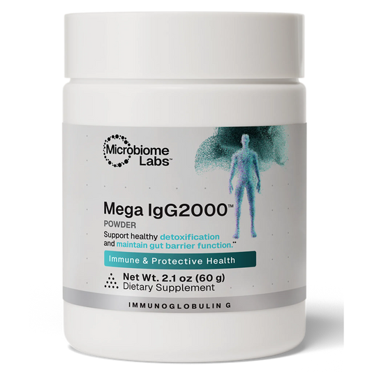Mega IgG2000 Powder Microbiome Labs Bottle