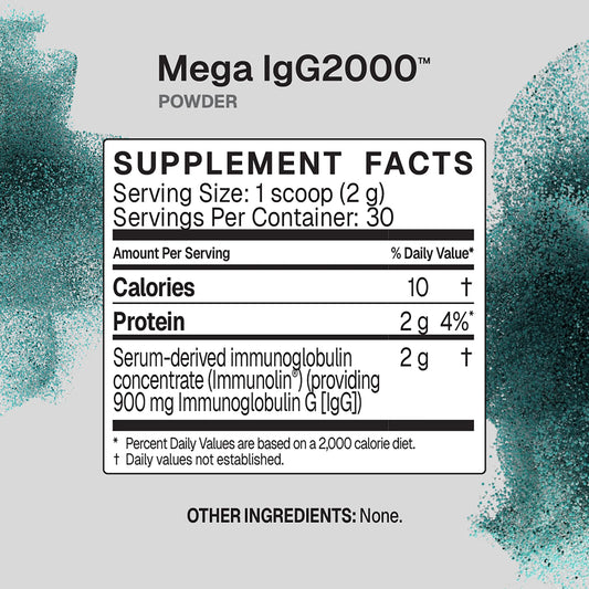 Mega IgG2000 Powder 
Microbiome Labs Ingredients