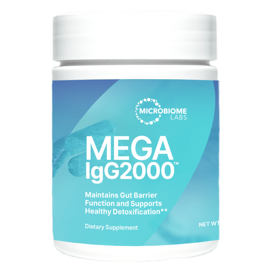 Mega IgG2000 Powder Microbiome Labs Bottle