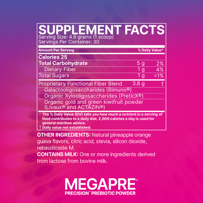 Mega Pre Powder Microbiome Labs Ingredients