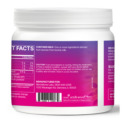 Mega Pre Powder Microbiome Labs Side Label