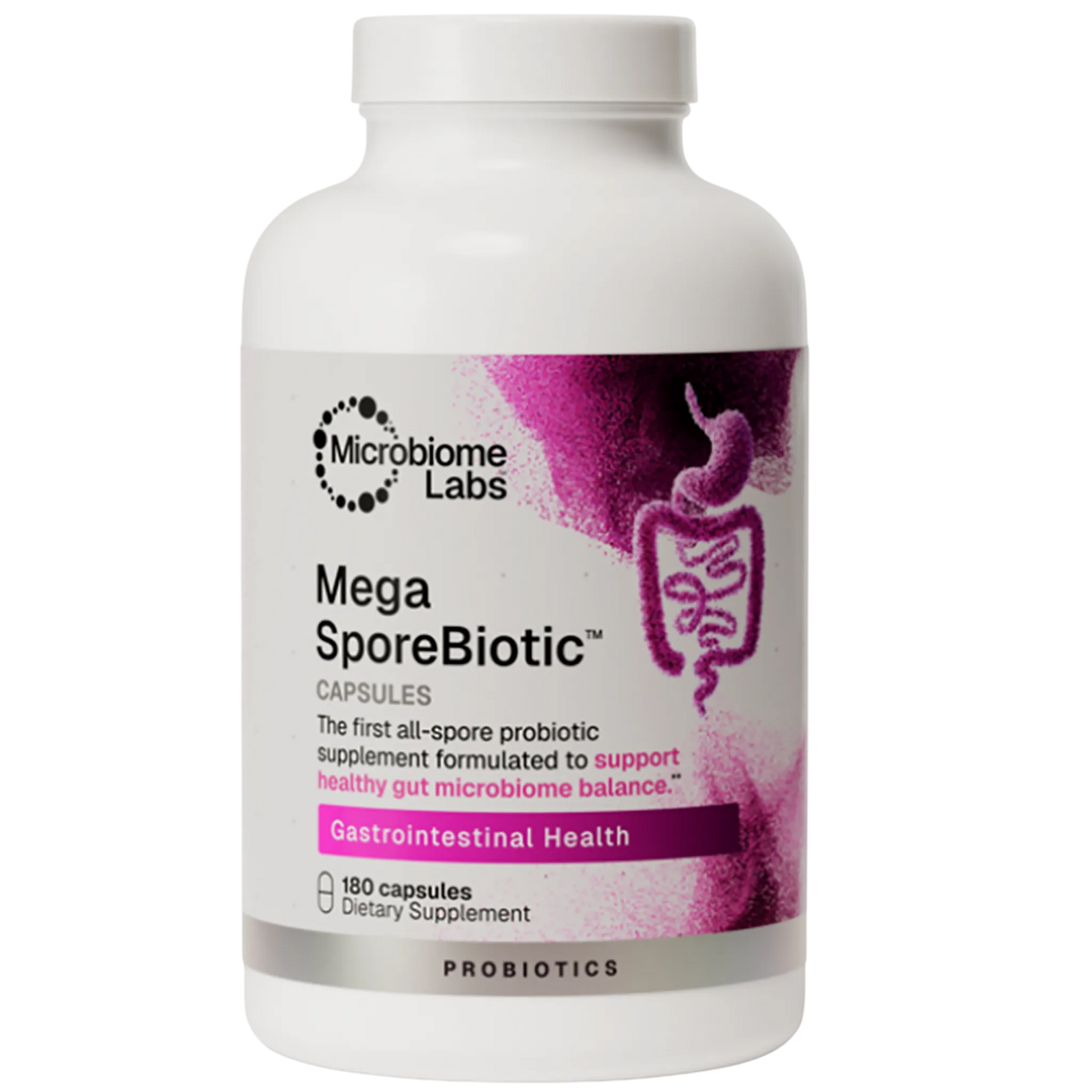 Mega Spore Biotic 180 Capsules Microbiome Labs Bottle
