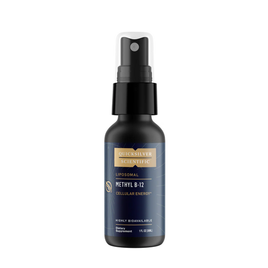 A bottle of methyl b12 by quicksilver
