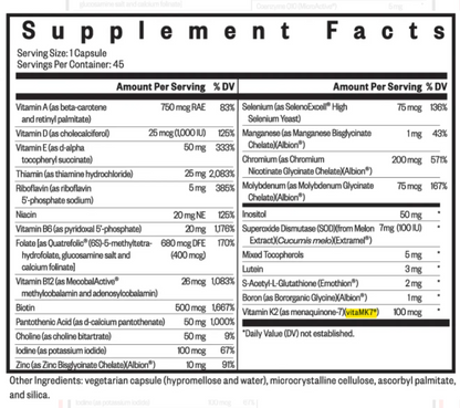 Multivitamin One MF By Seeking Health