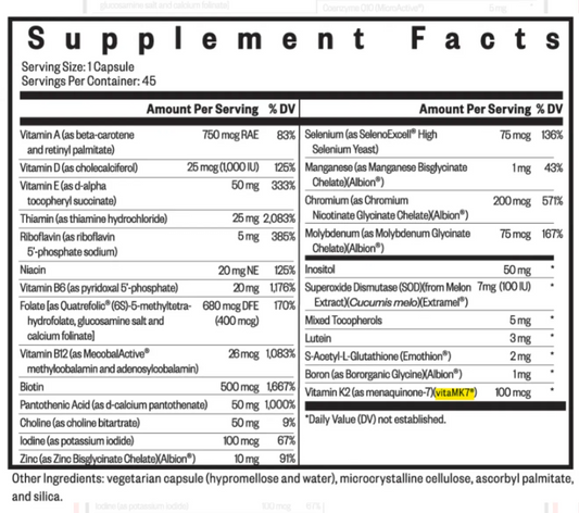 Multivitamin One MF By Seeking Health