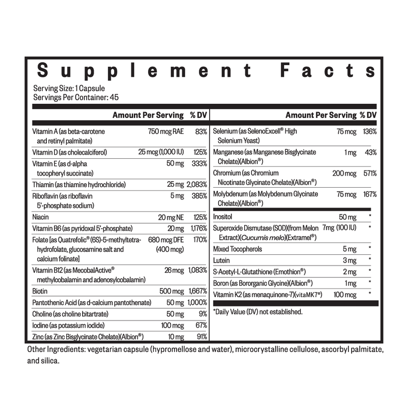 Multivitamin One By Seeking Health