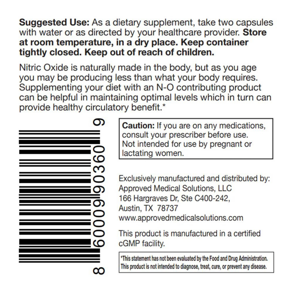 Nitric Oxide by Approved Medical Solutions Regen Wellness Vitamins