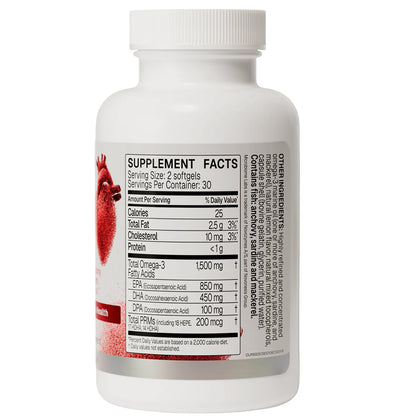 Omega Ultra SPM Microbiome Labs Supplement Facts Label Bottle