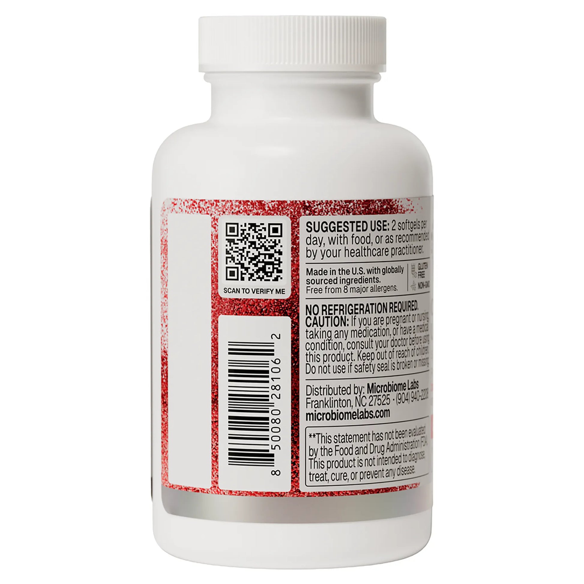 Omega Ultra SPM Microbiome Labs Suggested Use Label