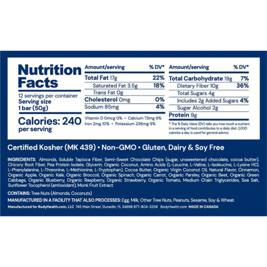 Perfect Amino Blondie Bar Body Health Ingredients
