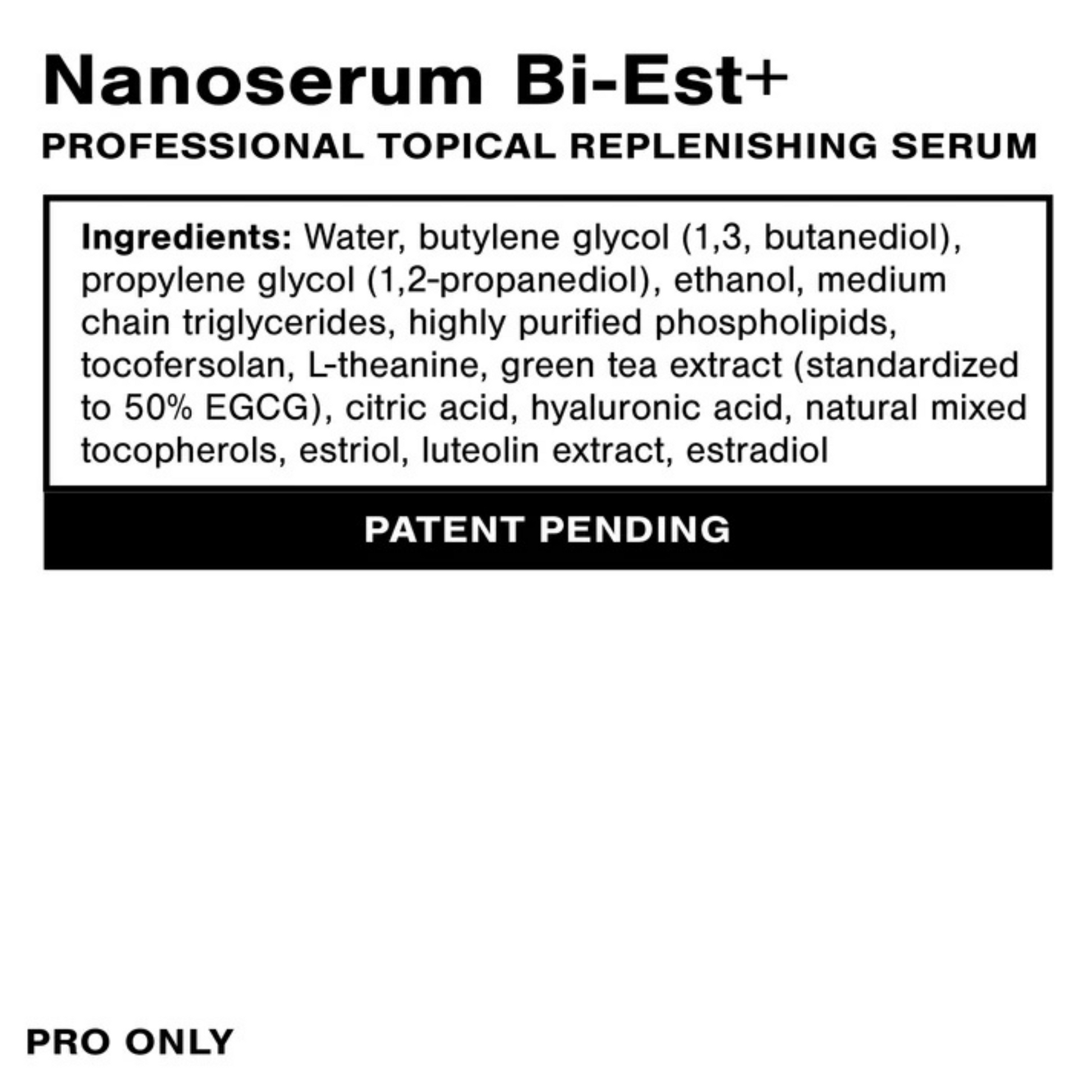 Professional Bi Est Serum Ingredients Quicksilver Scientific