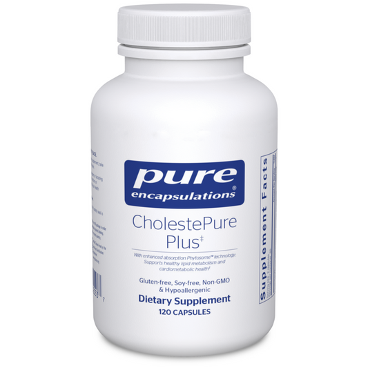 A bottle of Pure Encapsulations CholestePure Plus.