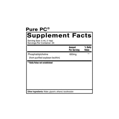 Pure PC phosphatidylcholine bottle by Quicksilver Scientific for cell membrane and liver support