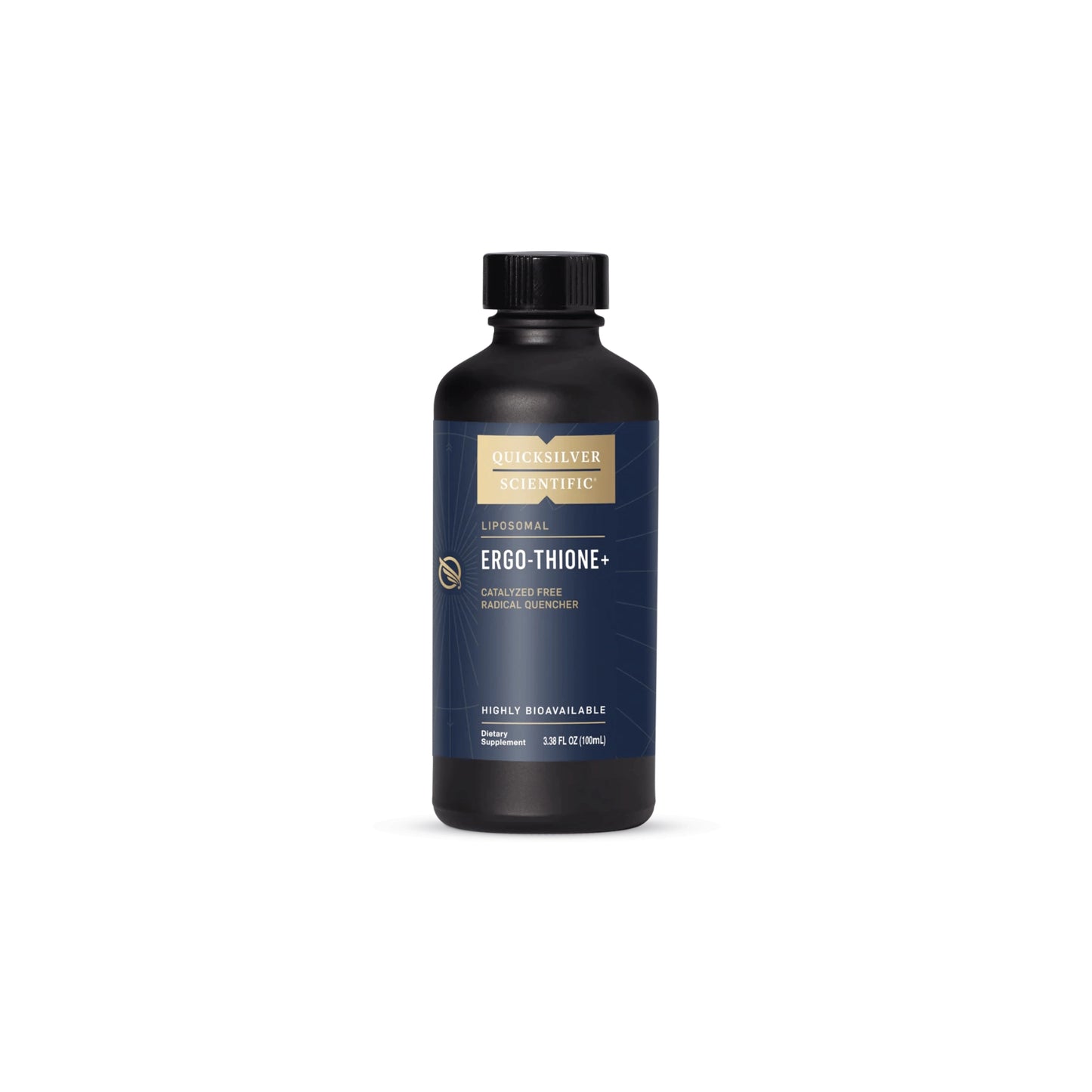 Ergo-Thione+ bottle by Quicksilver Scientific for advanced liposomal antioxidant support