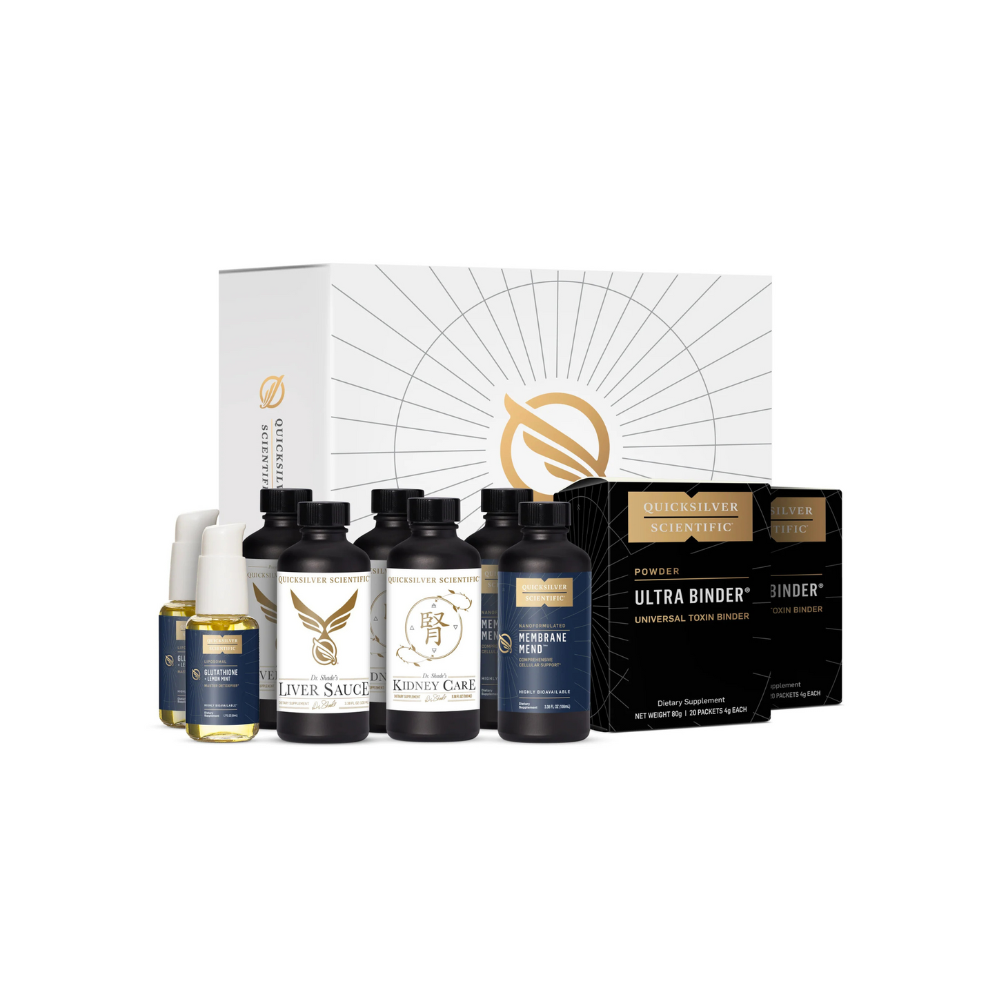 Quicksilver Scientific PushCatch® Detox System complete set, advanced detox supplement kit with nutrients, phytochemicals, and binding agents for toxin elimination