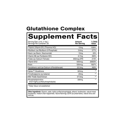 Liposomal Glutathione Complex supplement facts panel