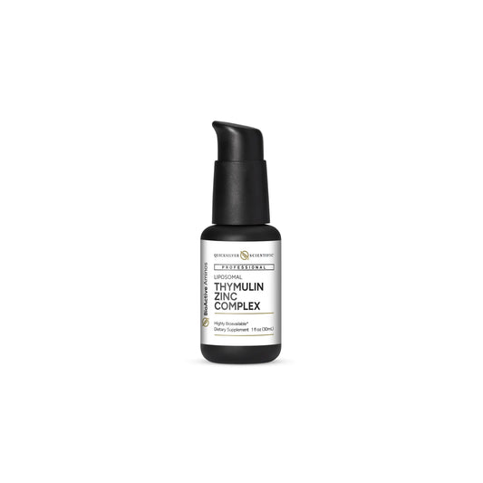 Thymulin Zinc Complex bottle by Quicksilver Scientific for immune resilience and thymic support