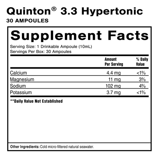 Quinton Hypertonic Ampoules Ingredients