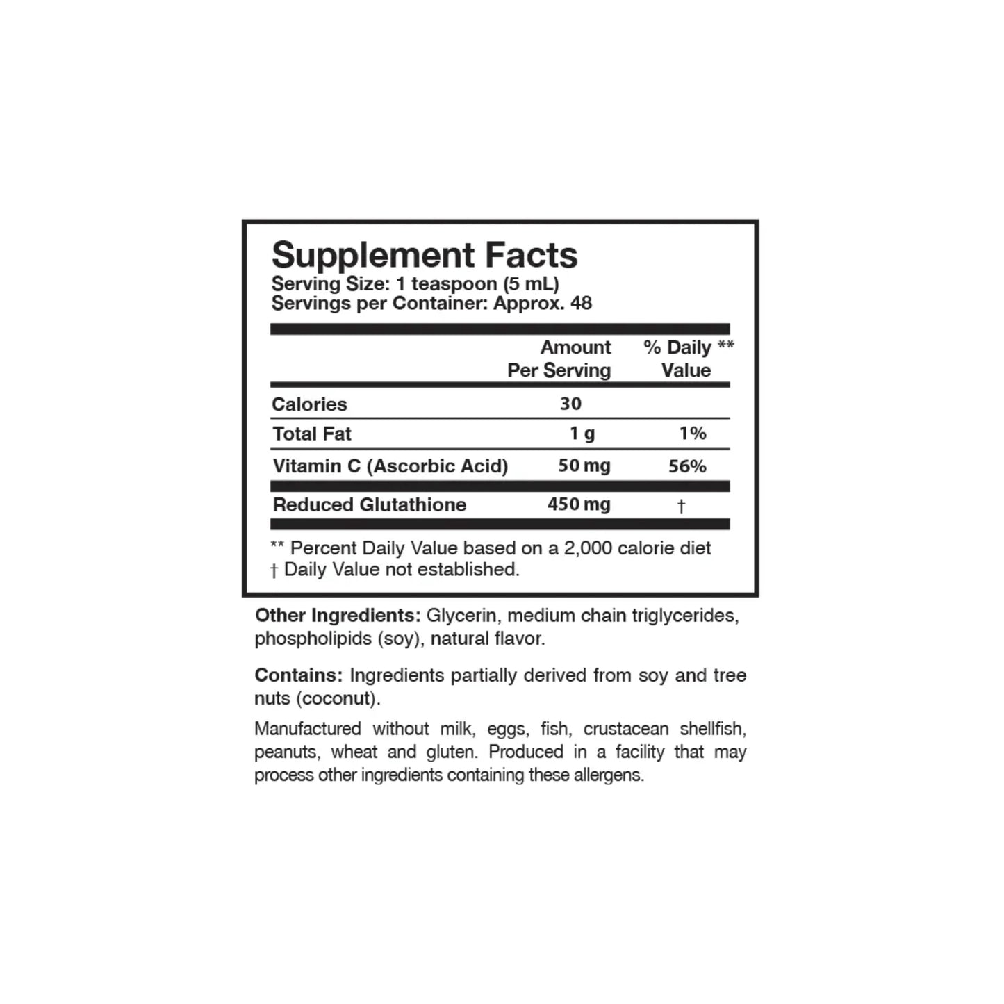 Close up of the Tri Fortify Watermelon label detailing the glutathione and vitamin C content and liposomal blend components