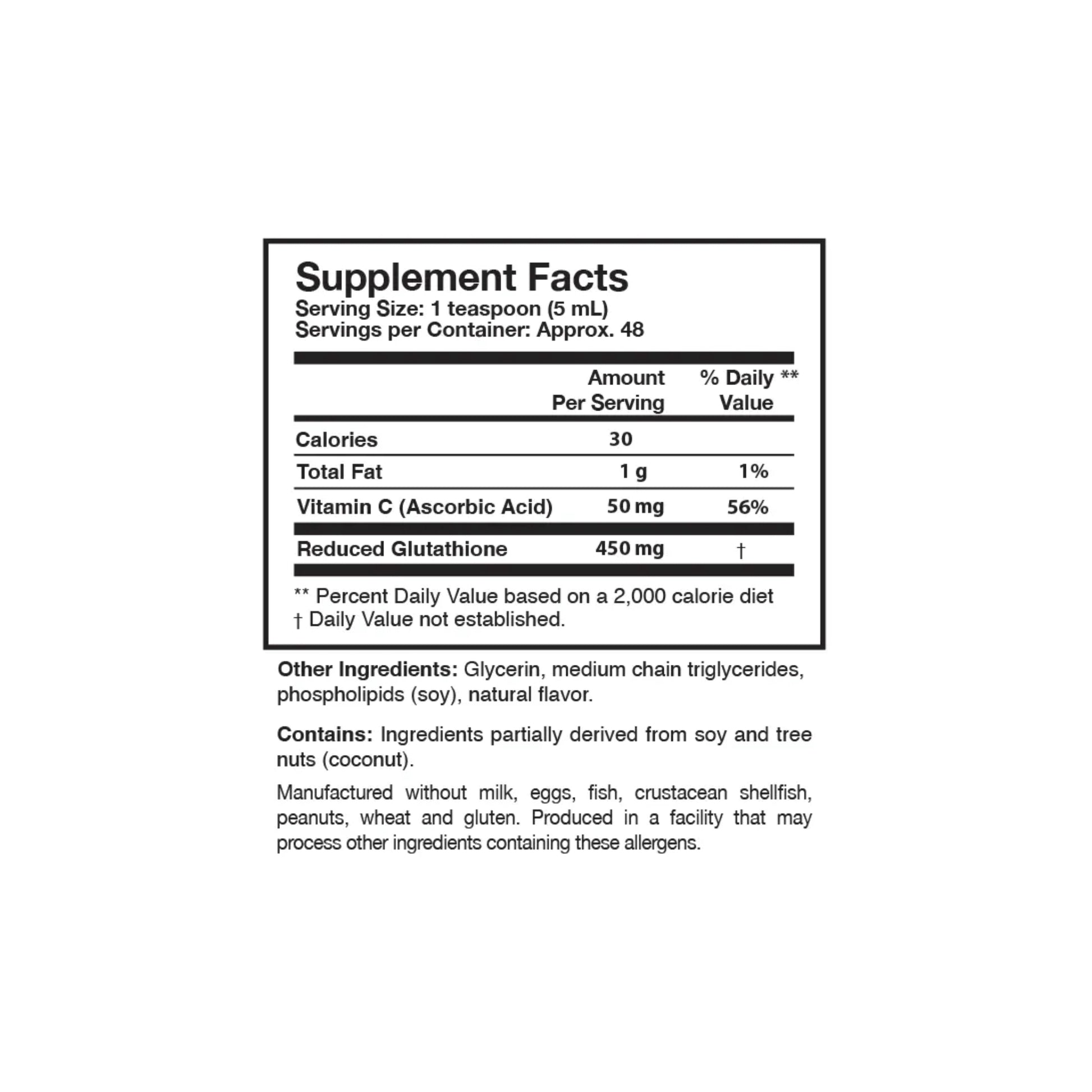 Close up of the Tri Fortify Watermelon label detailing the glutathione and vitamin C content and liposomal blend components