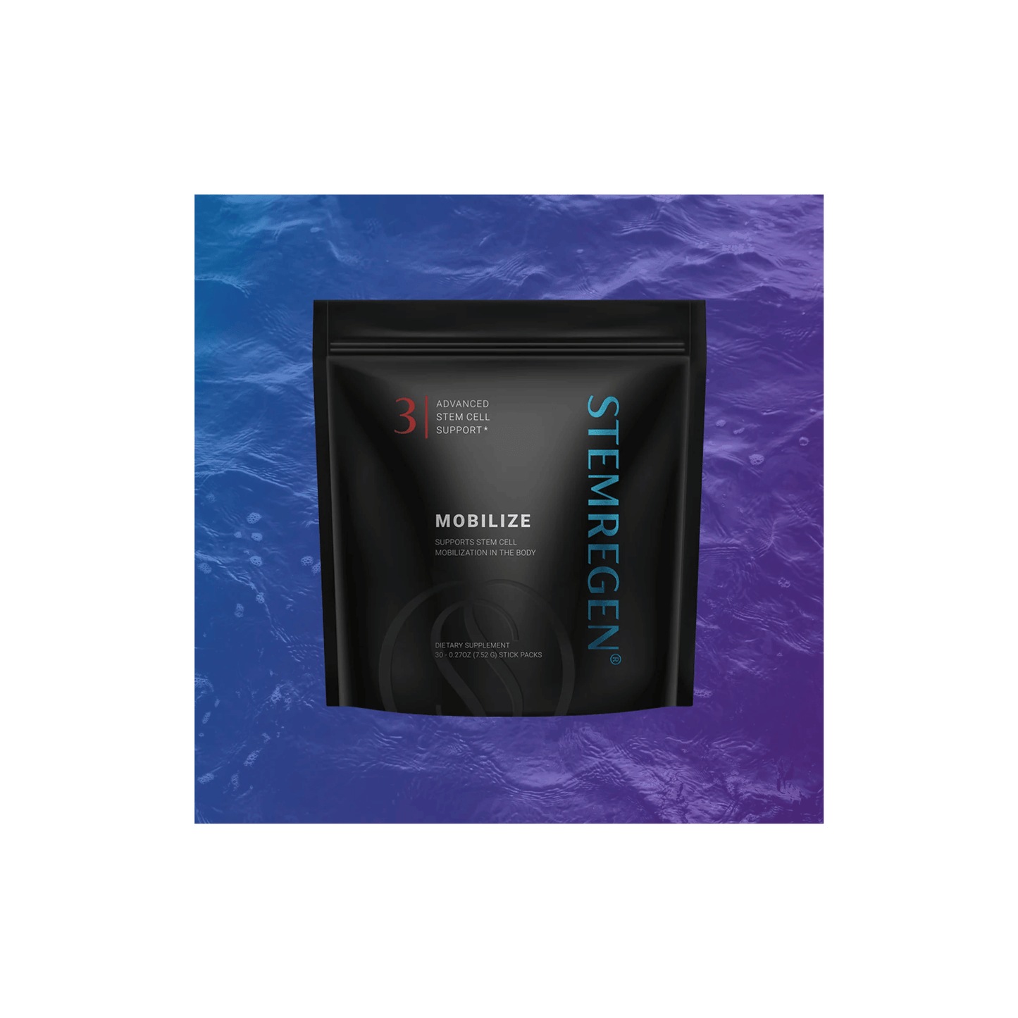 STEMREGEN Mobilize supplement bottle supporting stem cell mobilization, circulation, and tissue repair