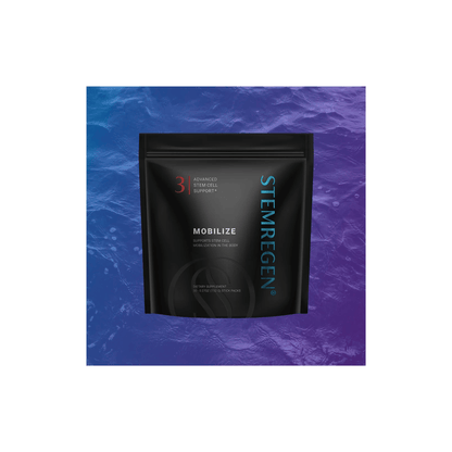 STEMREGEN Mobilize supplement bottle supporting stem cell mobilization, circulation, and tissue repair