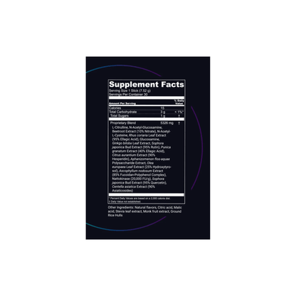 Supplement Facts label for STEMREGEN Mobilize showing plant-based ingredients that support stem cell mobilization and cellular repair