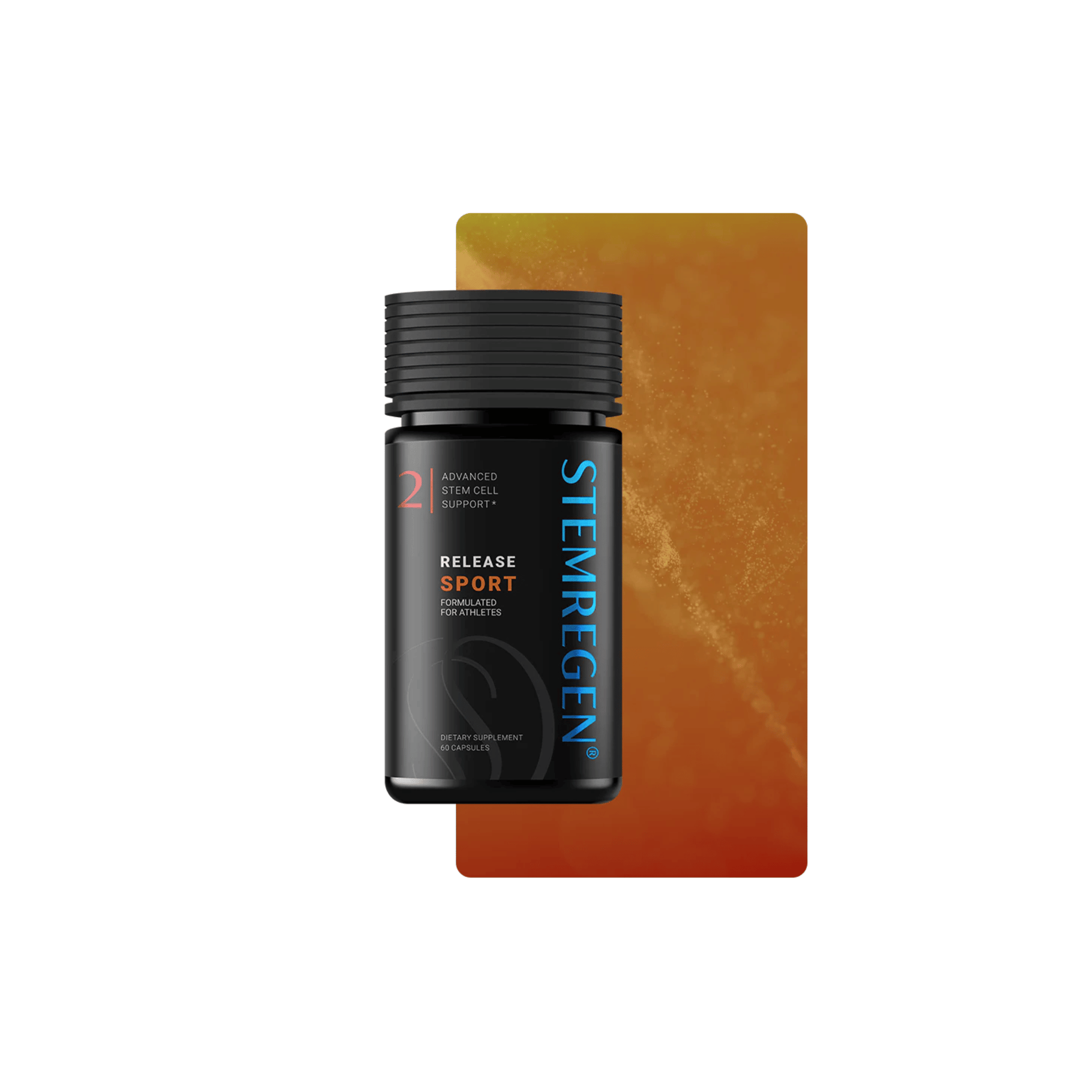 STEMREGEN Sport supplement bottle supporting stem cell release, tissue repair, post-workout recovery, and athletic performance