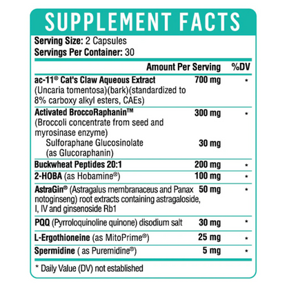 Telomere Prime Healthgevity Ingredients