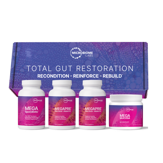 Total Gut Restoration Kit 3 Microbiome Labs Bottles