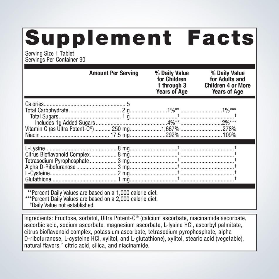 Ultra Potent-C® Chewable Vitamin C By Metagenics