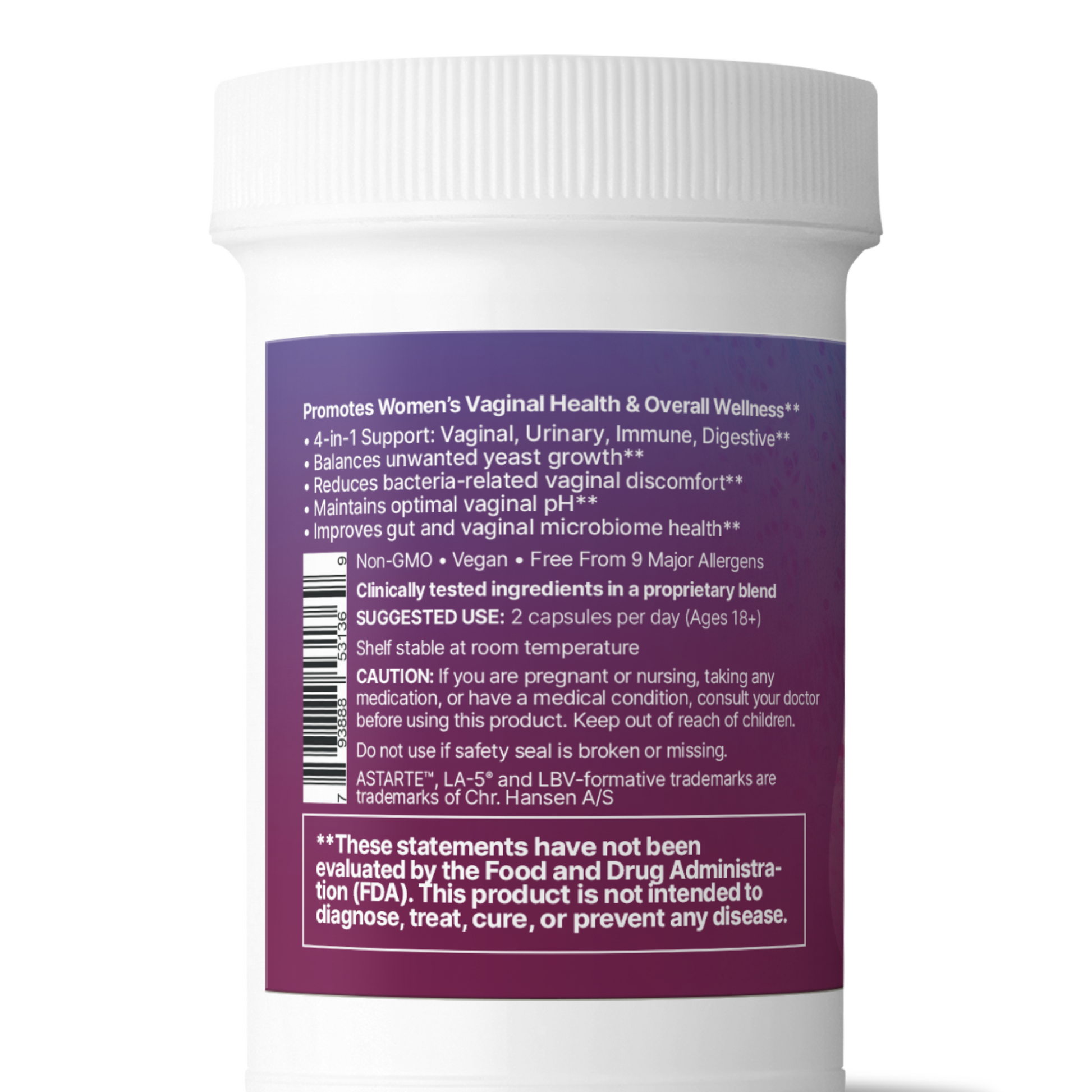 Vaginal Balance Microbiome Labs Back Label