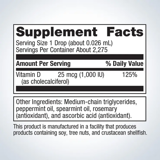 Vitamin D3 Liquid By Metagenics