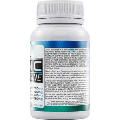 Zinc Carnosine LVLUP Health Description