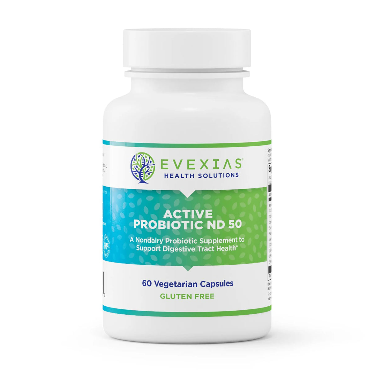 evexias health active probiotic nd 50 bottle front label