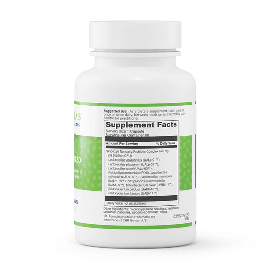 evexias health active probiotic nd 50 bottle supplement facts ingredients label
