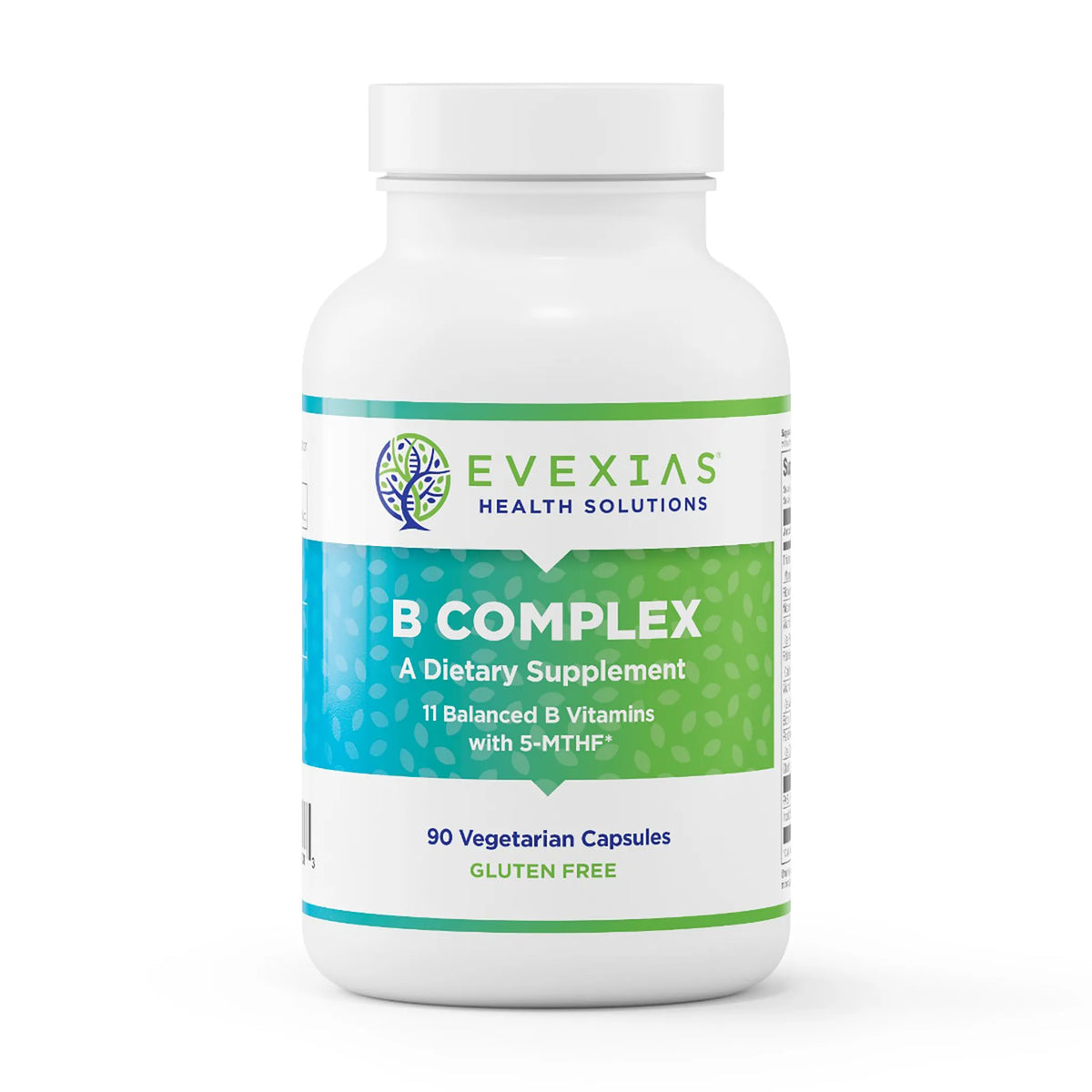 evexias health b-complex bottle front label