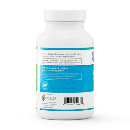 evexias health b-complex bottle information label