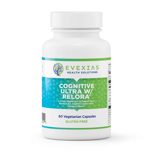 evexias health cognitive ultra with relora bottle front label