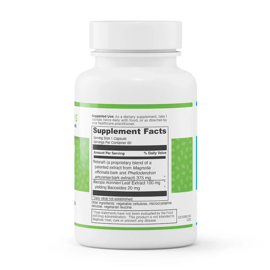 evexias health cognitive ultra with relora bottle supplement facts ingredients label